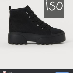 H and m black boots ISO